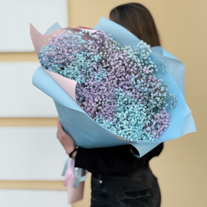 Букет "Радуга" из 15 гипсофил в Бронницах