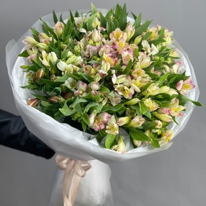Букет "Зарина" из 37 альстромерий микс в Бронницах