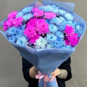 Букет "Матильда" из 15 кустовых хризантем в Бронницах