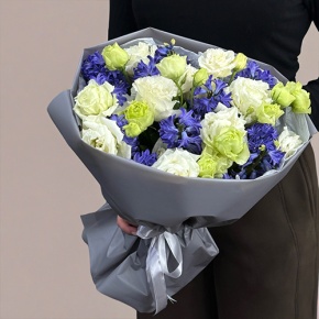 Букет из ароматных гиацинтов и эустом в Бронницах