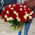 Букет 151 роза красный и белый микс (60 см) в Бронницах