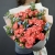 Букет "Фортуна" из коралловых роз и оксипеталума в Бронницах