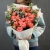 Букет "Фортуна" из коралловых роз и оксипеталума в Бронницах