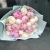 Микс из 19 бело-розовых пионов в Бронницах