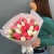Букет из 25 кораллово-белых тюльпанов в Бронницах