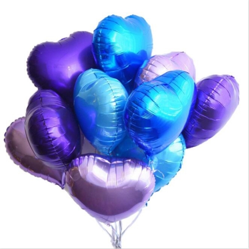 Сердце голубое фольгированный шар с гелием (45 см) в Бронницах