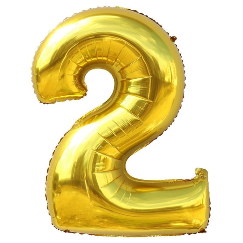 Шар гелиевый цифра 2 (40х102 см) в Бронницах