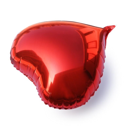 Сердце красное фольгированный шар с гелием (45 см) в Бронницах