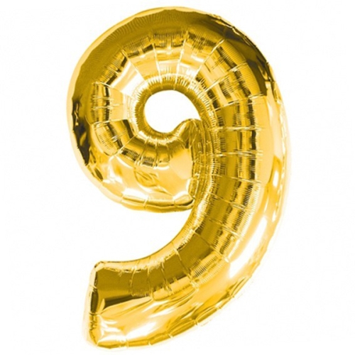 Шар гелиевый цифра 9 (40х102 см) в Бронницах